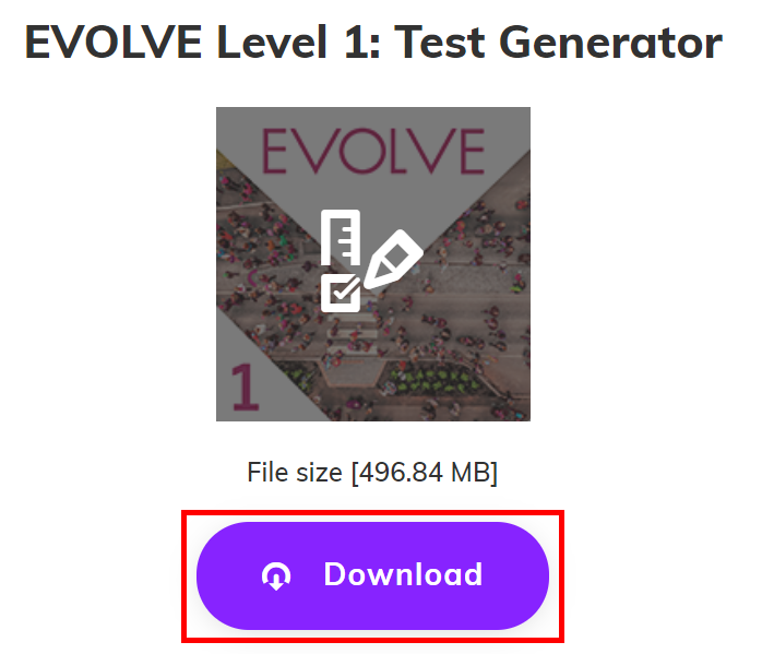 Screenshot highlighting the 'Download' button