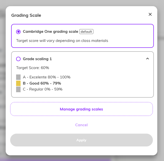 Screenshot showing the 'Grading Scale' window.png